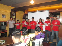 New officers
  taking oath of office